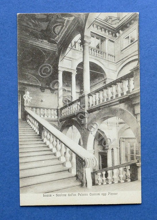 Cartolina Lucca - Scalone dell'ex Palazzo Controni oggi Pfanner - …