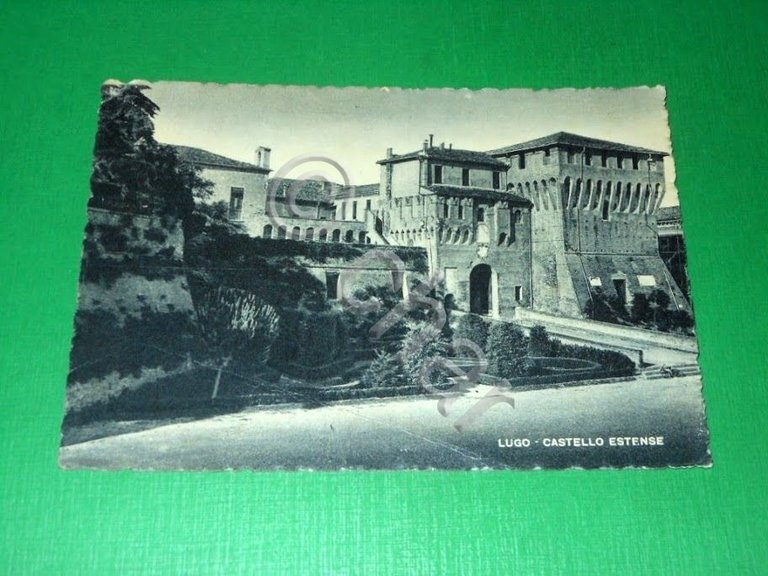 Cartolina Lugo - Castello Estense 1947