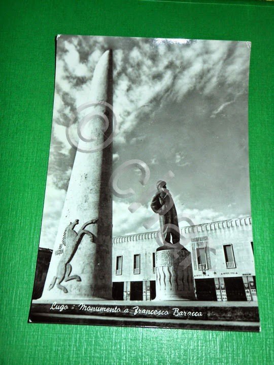 Cartolina Lugo - Monumento a Francesco Baracca 1961