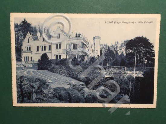 Cartolina Luino - Lago Maggiore - Villa Crivelli - 1929