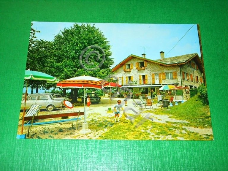 Cartolina Luserna San Giovanni - Pensione Charbonnier 1975