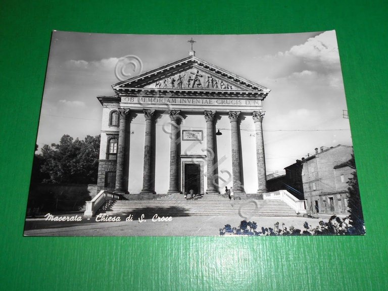 Cartolina Macerata - Chiesa di S. Croce 1955 ca