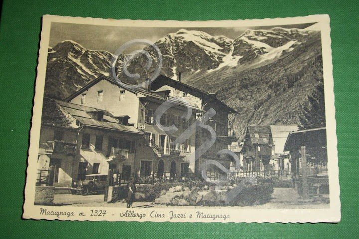 Cartolina Macugnaga - Albergo Cima Jazzi e Macugnaga 1957