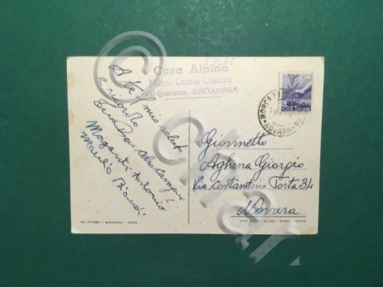 Cartolina Macugnaga - Borca - Cappella di Fornarelli - 1930