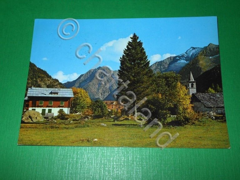 Cartolina Macugnaga - Punto pittoresco 1961.