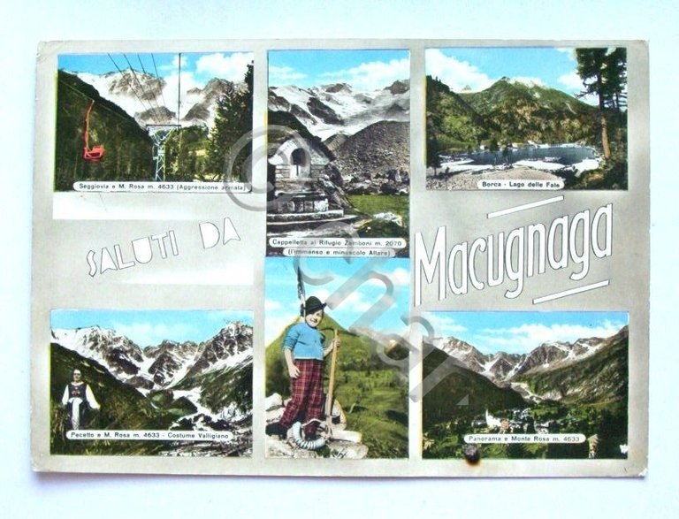 Cartolina Macugnaga - Vedute diverse 1962