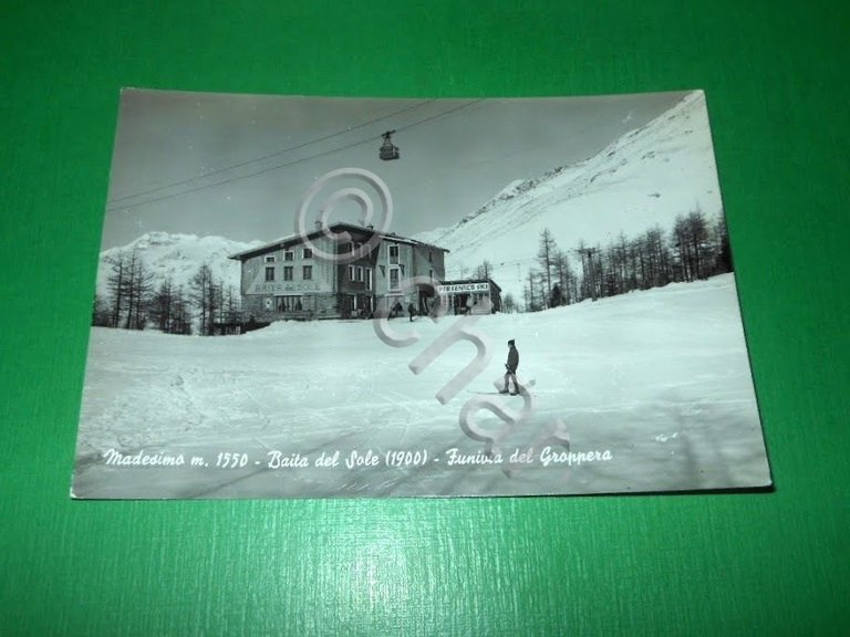 Cartolina Madesimo - Baita del Sole - Funivia del Groppera …