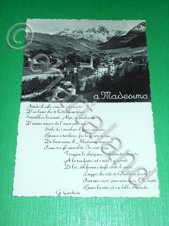 Cartolina Madesimo - Scorcio panoramico - Poesia di G. Varducci …
