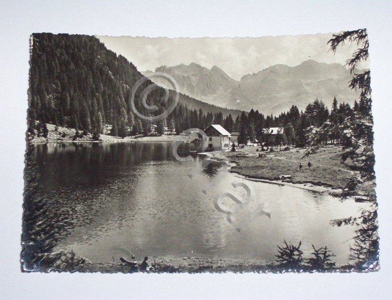 Cartolina Madonna di Campiglio - Lago di Nambino 1953