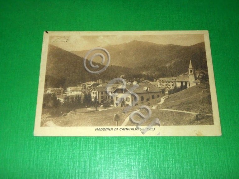 Cartolina Madonna di Campiglio - Scorcio panoramico 1925 ca.