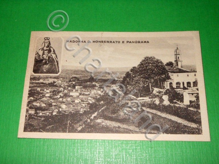Cartolina Madonna di Monserrato e Panorama 1942 Borgo S. Dalmazzo