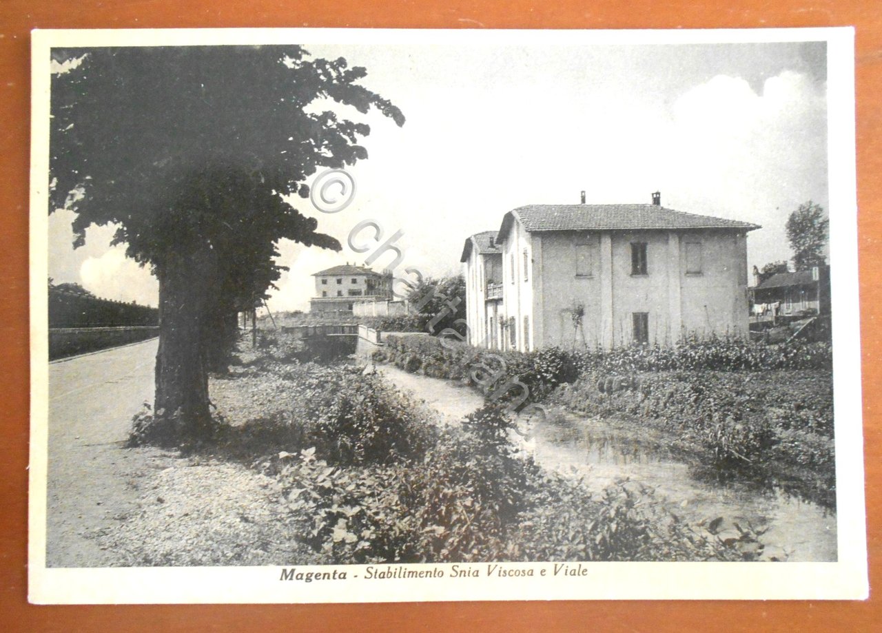 Cartolina Magenta - Stabilimento Snia Viscosa e Viale - 1950 …