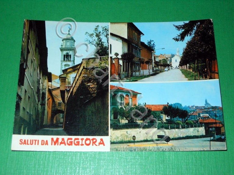 Cartolina Maggiora ( Novara ) - Vedute diverse 1972