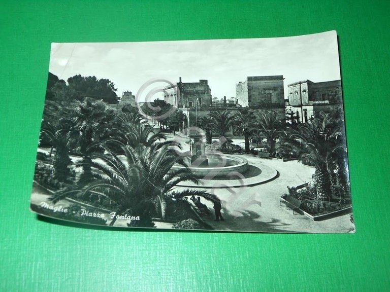 Cartolina Maglie - Piazza Fontana 1956.