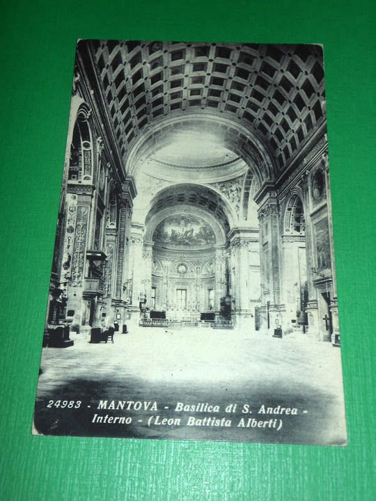 Cartolina Mantova - Basilica di S. Andrea 1925 ca.