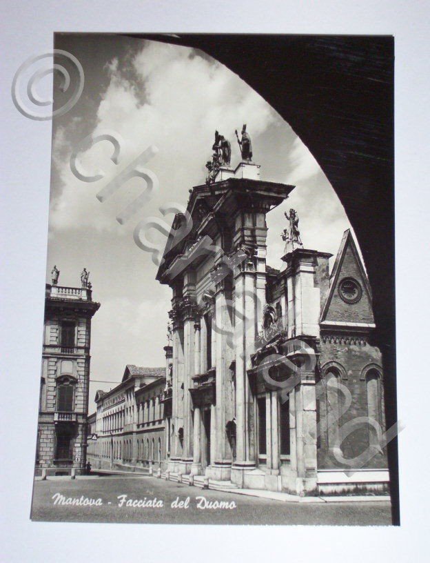 Cartolina Mantova - Facciata del Duomo 1960 ca.