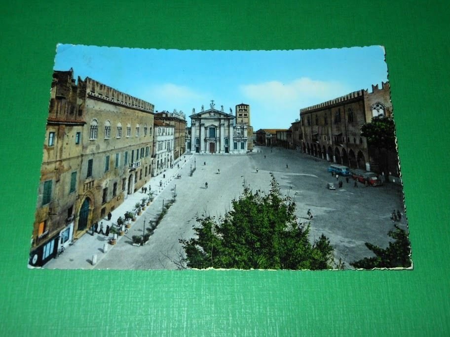 Cartolina Mantova - Piazza Sordello 1960 .