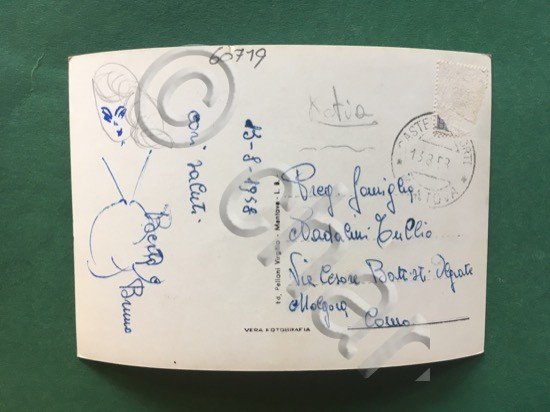 Cartolina Mantova - Via Tazio Nuvolari - 1958