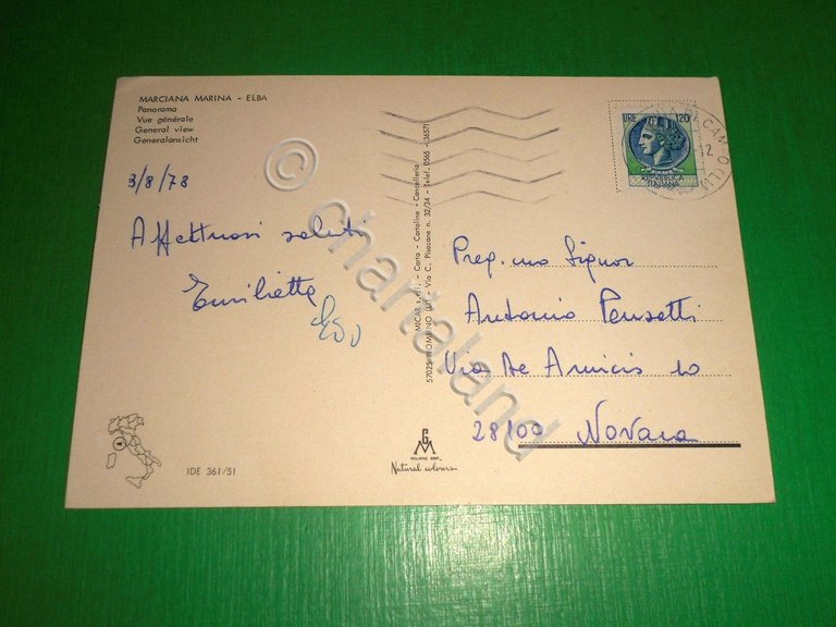 Cartolina Marciana Marina - Elba - Panorama 1978