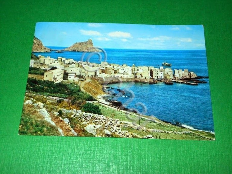 Cartolina Marettimo ( Isole Egadi ) - Panorama 1965.