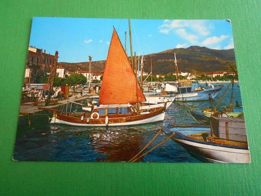 Cartolina Marina di Campo - Il porto 1975.