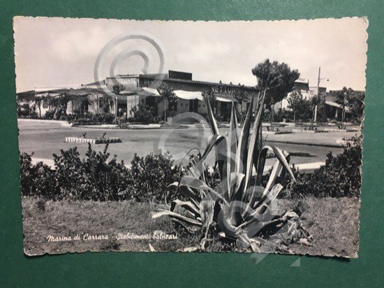 Cartolina Marina di Carrara - Stabilimenti Balneari - 1961