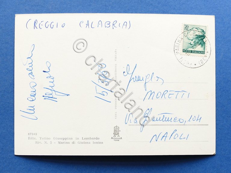 Cartolina Marina di Gioiosa Jonica - Via del Lido - …