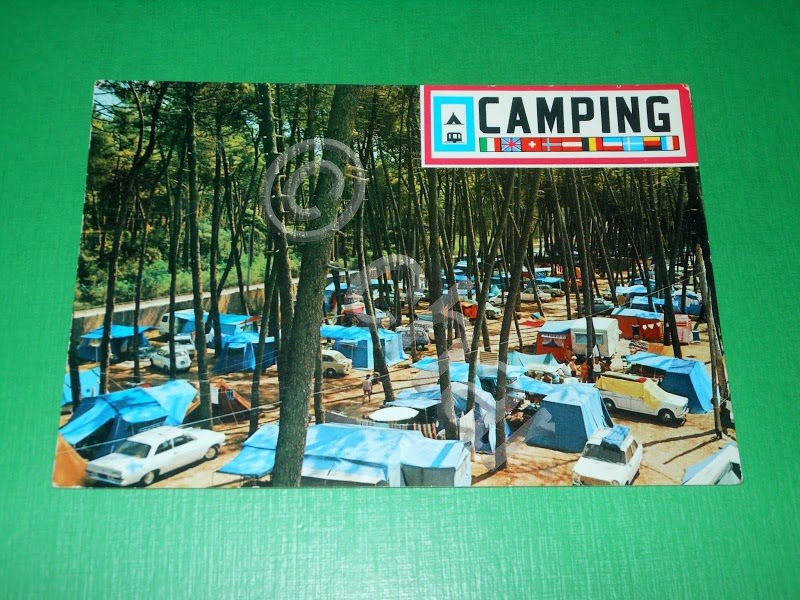 Cartolina Marina di Massa - Camping 1970.