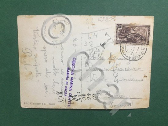 Cartolina Marina di Massa - Panorama - 1919