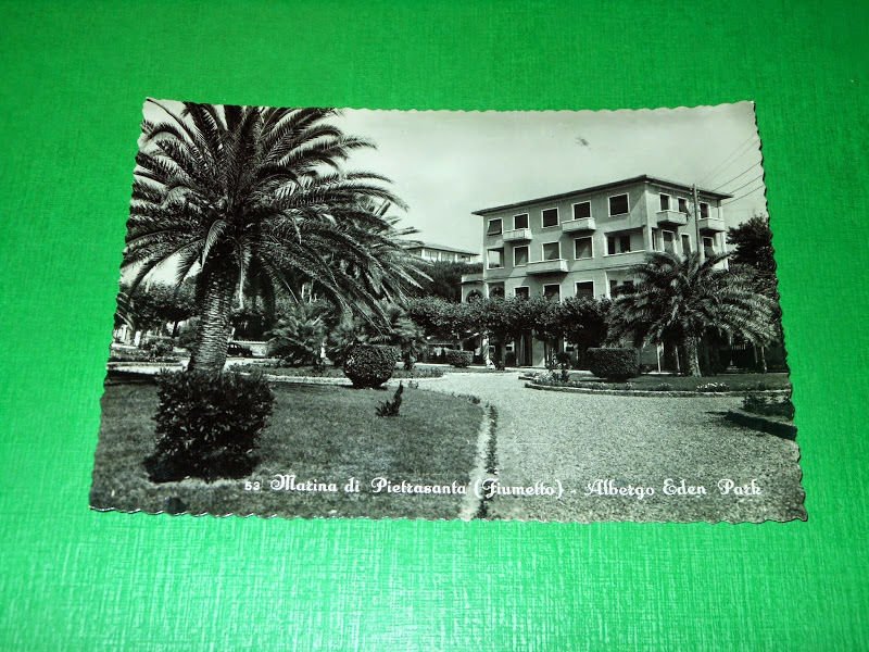 Cartolina Marina di Pietrasanta - Albergo Eden Park 1950 ca.
