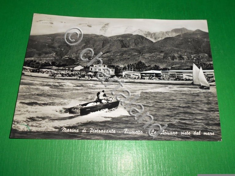 Cartolina Marina di Pietrasanta - Fiumetto - Le Apuane viste …