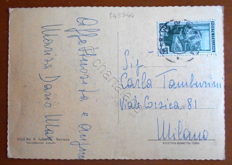 Cartolina Marina di Ravenna - Palizzata - 1950 ca.