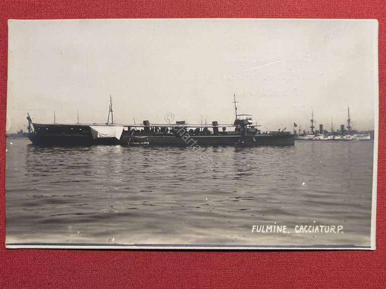 Cartolina Marina Militare - Cacciatorpediniere Fulmine - 1910 ca.