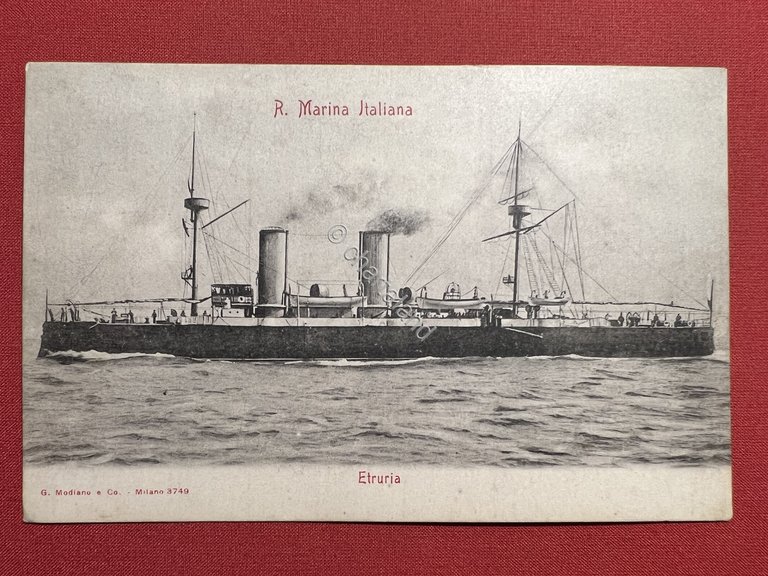 Cartolina Marina Militare - Regia Marina Italiana - Etruria - …