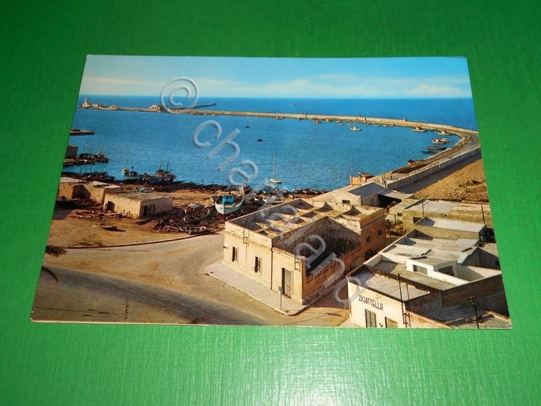 Cartolina Marsala - Il Porto - Panoramica del molo Sud …