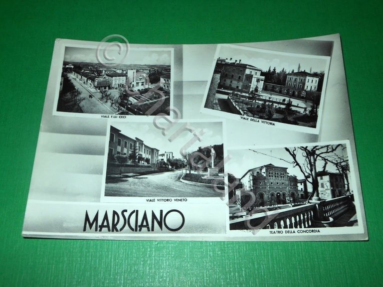 Cartolina Marsciano - Vedute diverse 1955 ca | Immagine Gallery 2