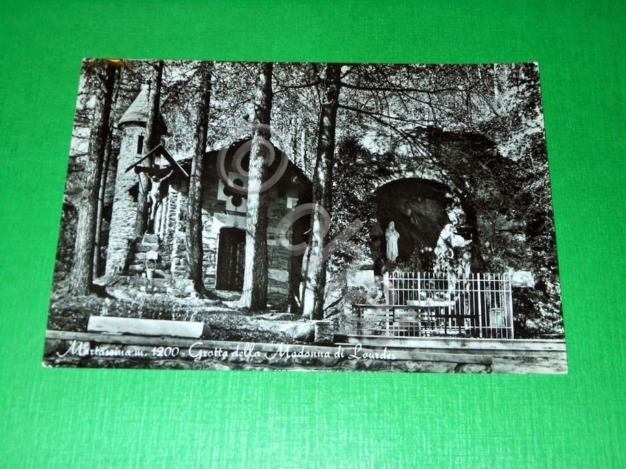 Cartolina Martassina - Grotta della Madonna di Lourdes 1962.