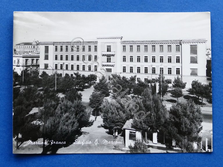Cartolina Martina Franca - Edificio G. Marconi - 1964