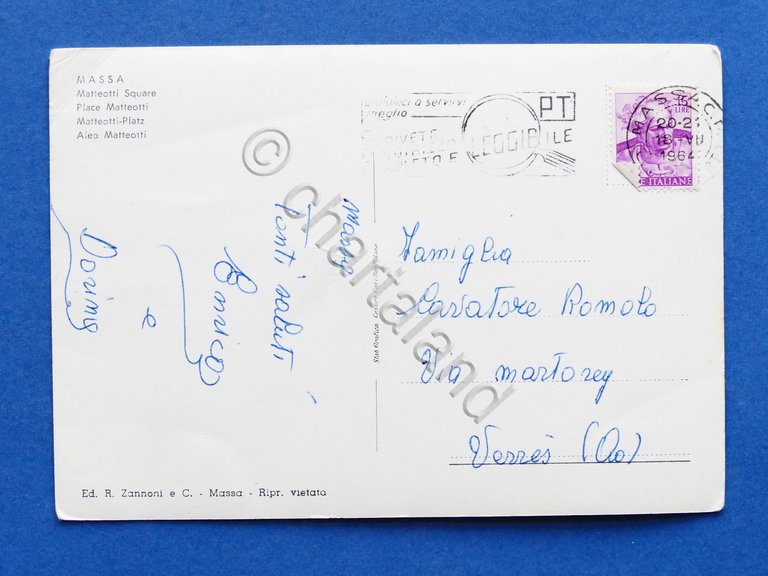 Cartolina Massa - Largo Matteotti - 1964 | Immagine Gallery 4
