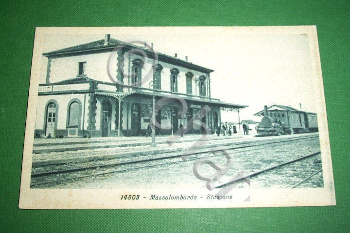 Cartolina Massalombarda ( Ravenna ) - La Stazione Ferroviaria 1930 …