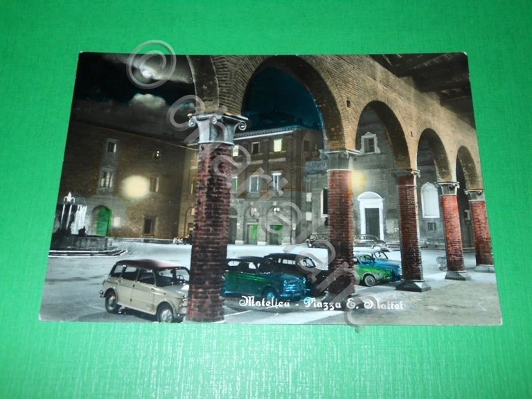 Cartolina Matelica ( Macerata ) - Piazza E. Mattei 1960 …