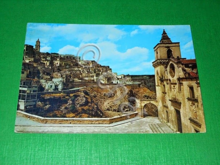 Cartolina Matera - S. Pietro Caveoso e panorama 1974