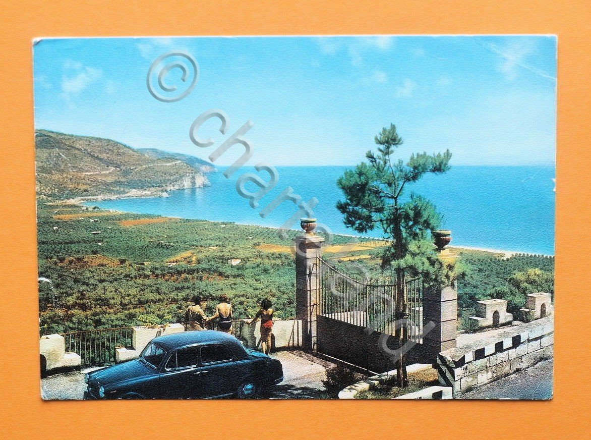 Cartolina Mattinata - Gargano - Belvedere sulla Baia - 1975.