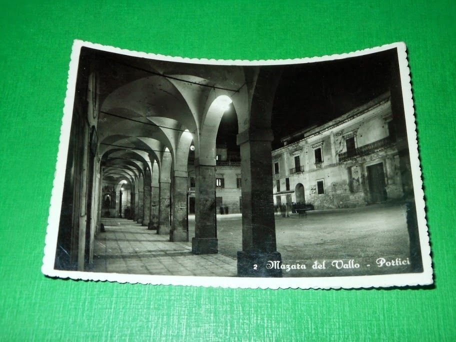 Cartolina Mazara del Vallo - Portici 1958.