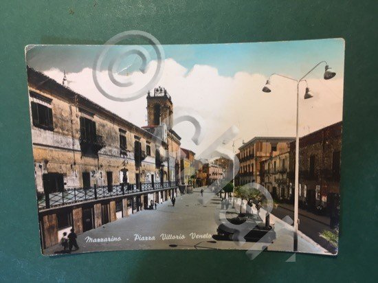 Cartolina Mazzarino - Piazza Vittorio Veneto - 1963 | Immagine Gallery 3