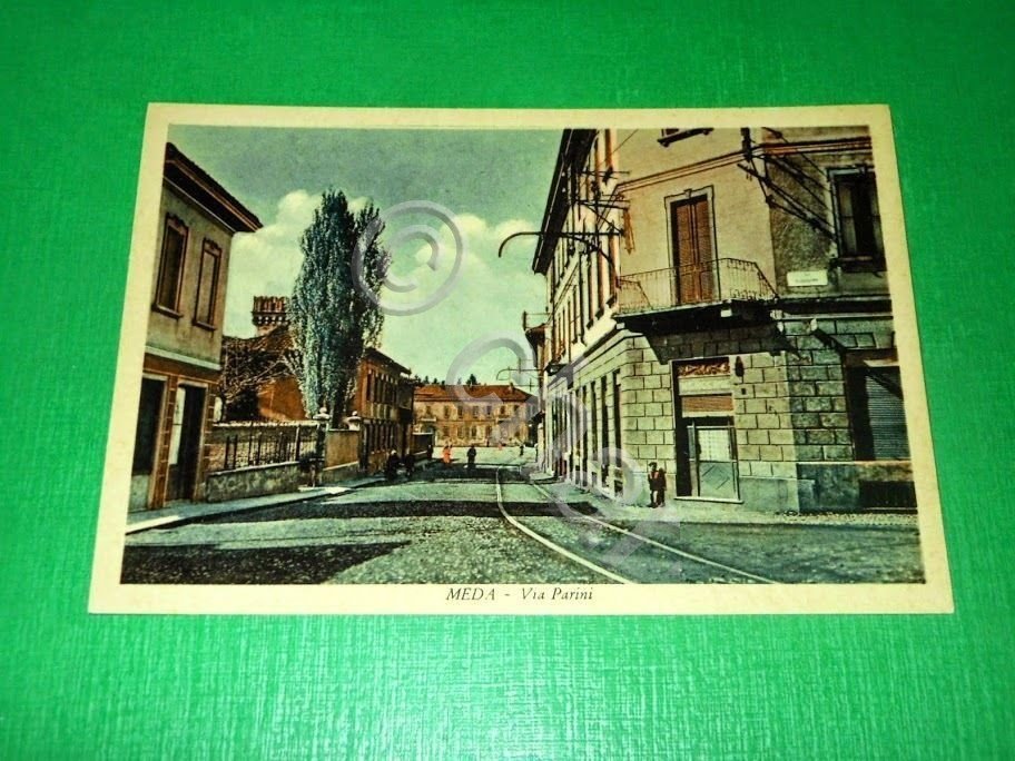 Cartolina Meda - Via Parini 1950 ca.
