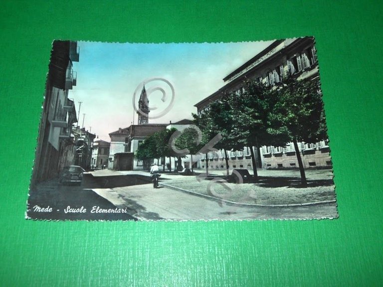 Cartolina Mede - Scuole Elementari 1955.