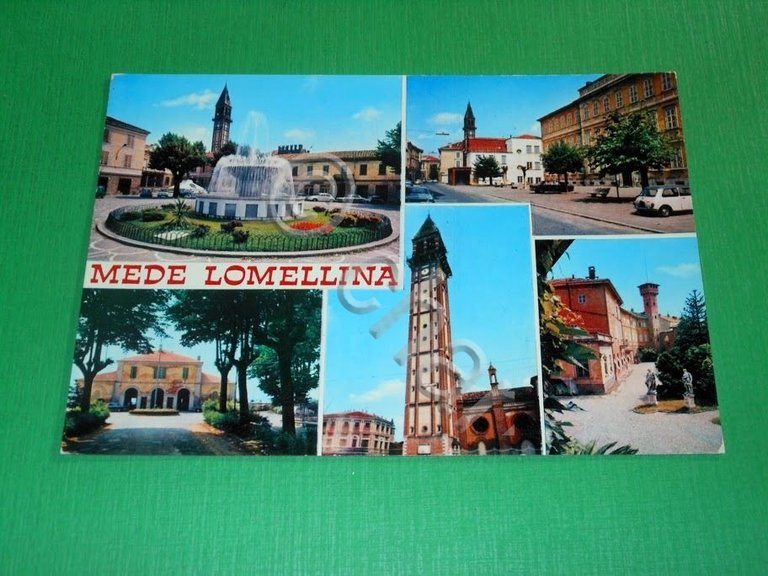Cartolina Mede Lomellina - Vedute diverse 1960 ca