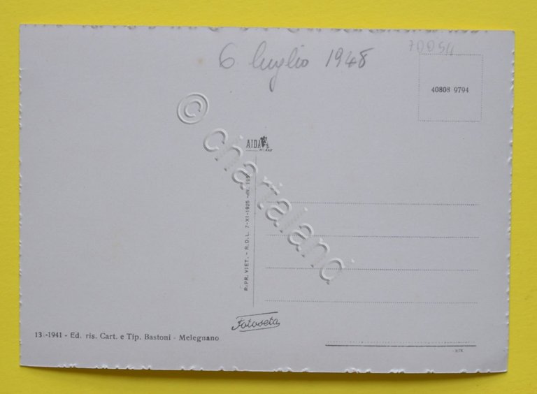 Cartolina Melegnano Portici In Piazza Della Vittoria 1948