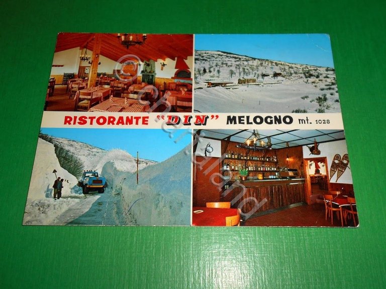 Cartolina Melogno - Ristorante "Din" - Vedute diverse 1965 ca